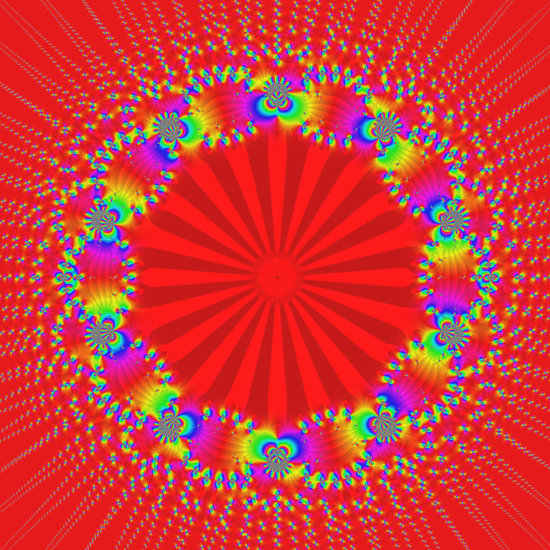 Abb.: 5-3 - 3a      f = cos(tan((z ^6  + phi ^k) / (z ^-4  - phi ^k)))  , phi=exp(2pi*i/12) , k=0:11 .